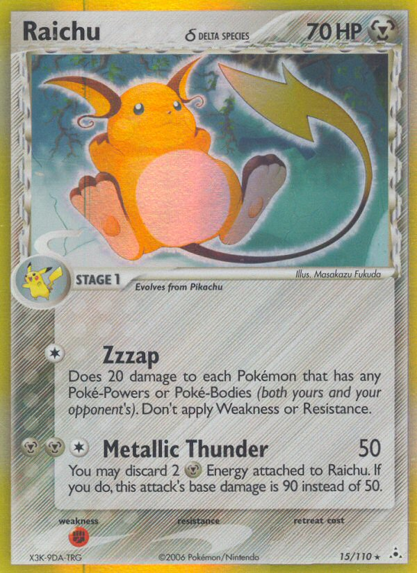 Raichu (15/110) (Delta Species) [EX: Holon Phantoms] | Exor Games Bridgewater