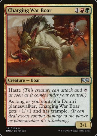 Charging War Boar [Ravnica Allegiance] | Exor Games Bridgewater