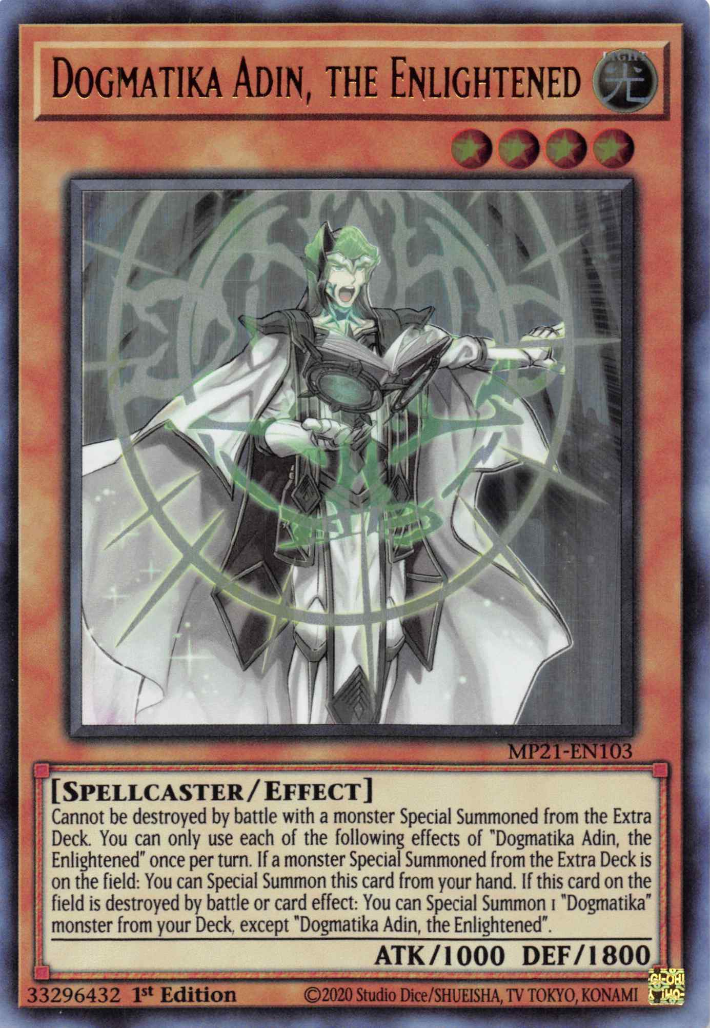 Dogmatika Adin, the Enlightened [MP21-EN103] Ultra Rare | Exor Games Bridgewater