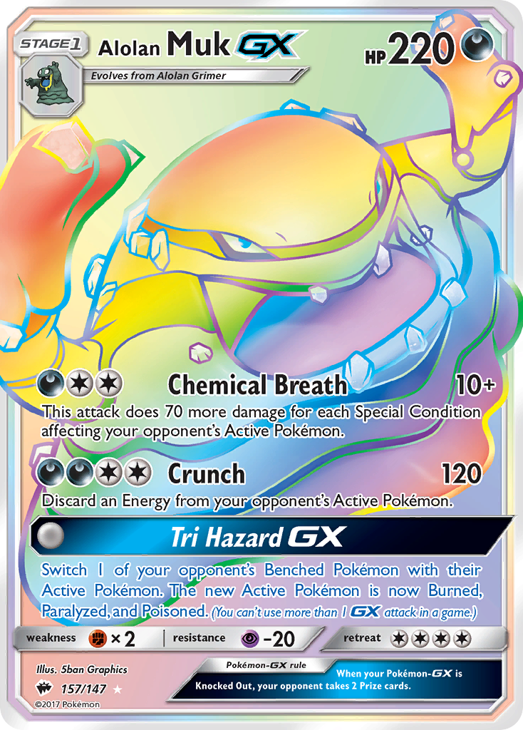 Alolan Muk GX (157/147) [Sun & Moon: Burning Shadows] | Exor Games Bridgewater