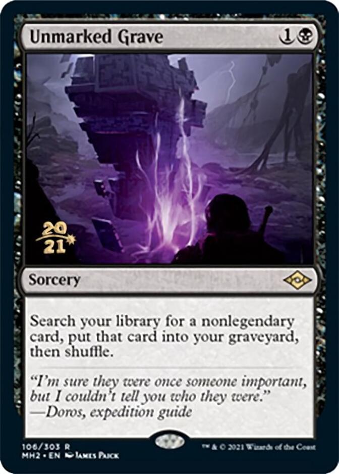 Unmarked Grave [Modern Horizons 2 Prerelease Promos] | Exor Games Bridgewater