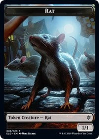 Rat // Food (17) Double-sided Token [Throne of Eldraine Tokens] | Exor Games Bridgewater