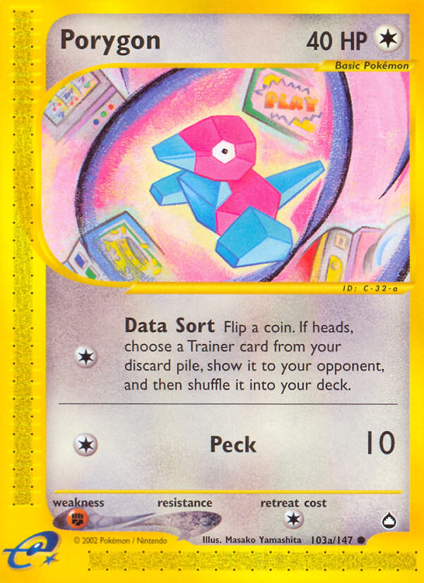 Porygon (103a/147) [Aquapolis] | Exor Games Bridgewater