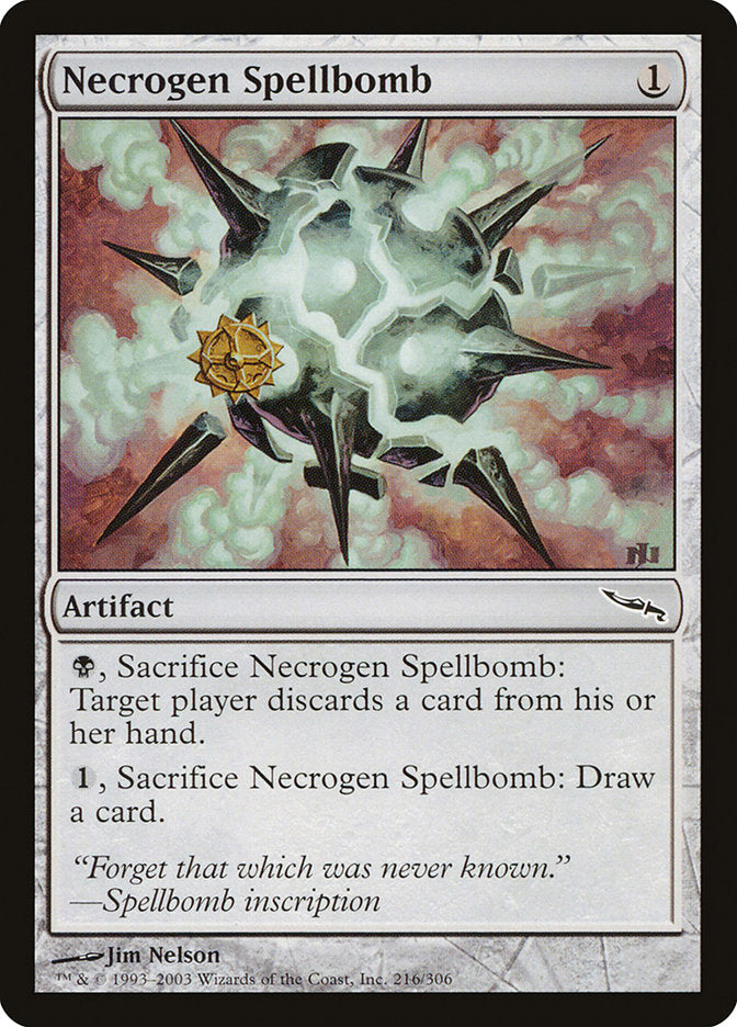 Necrogen Spellbomb [Mirrodin] | Exor Games Bridgewater