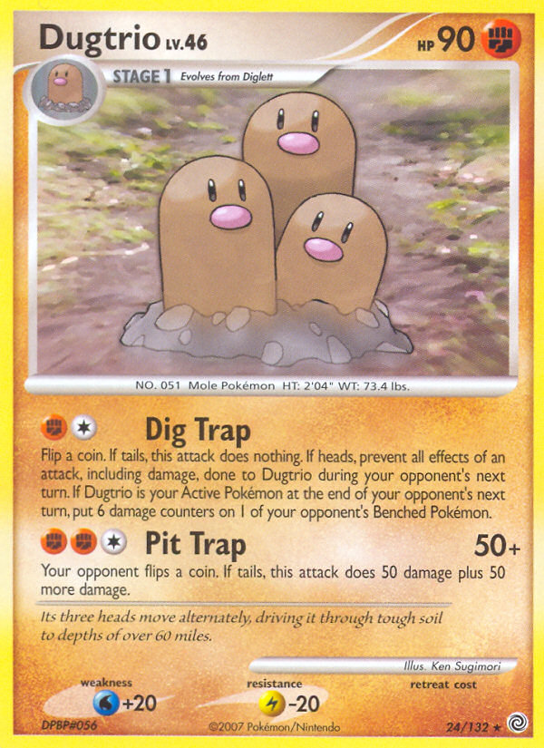 Dugtrio (24/132) [Diamond & Pearl: Secret Wonders] | Exor Games Bridgewater