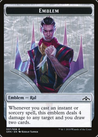 Emblem - Ral, Izzet Viceroy [Guilds of Ravnica Tokens] | Exor Games Bridgewater