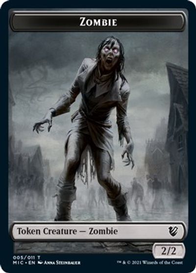 Zombie (005 MIC) // Zombie (005 MID) [Innistrad: Midnight Hunt Commander] | Exor Games Bridgewater