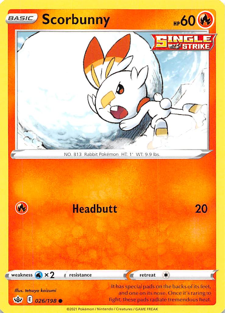 Scorbunny (026/198) [Sword & Shield: Chilling Reign] | Exor Games Bridgewater