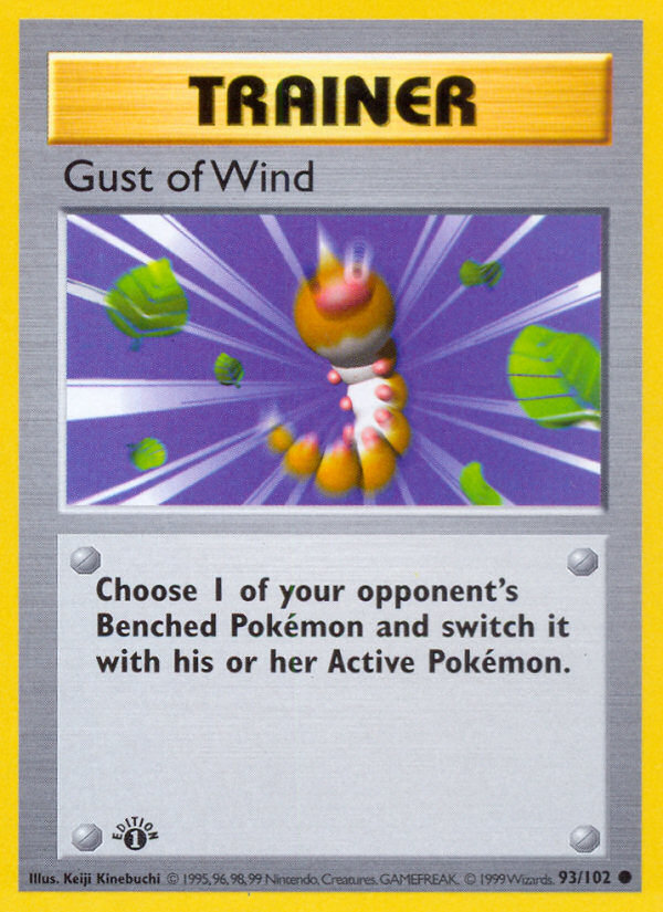 Gust of Wind (93/102) (Shadowless) [Base Set 1st Edition] | Exor Games Bridgewater