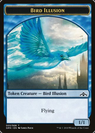 Bird Illusion Token [Guilds of Ravnica Tokens] | Exor Games Bridgewater