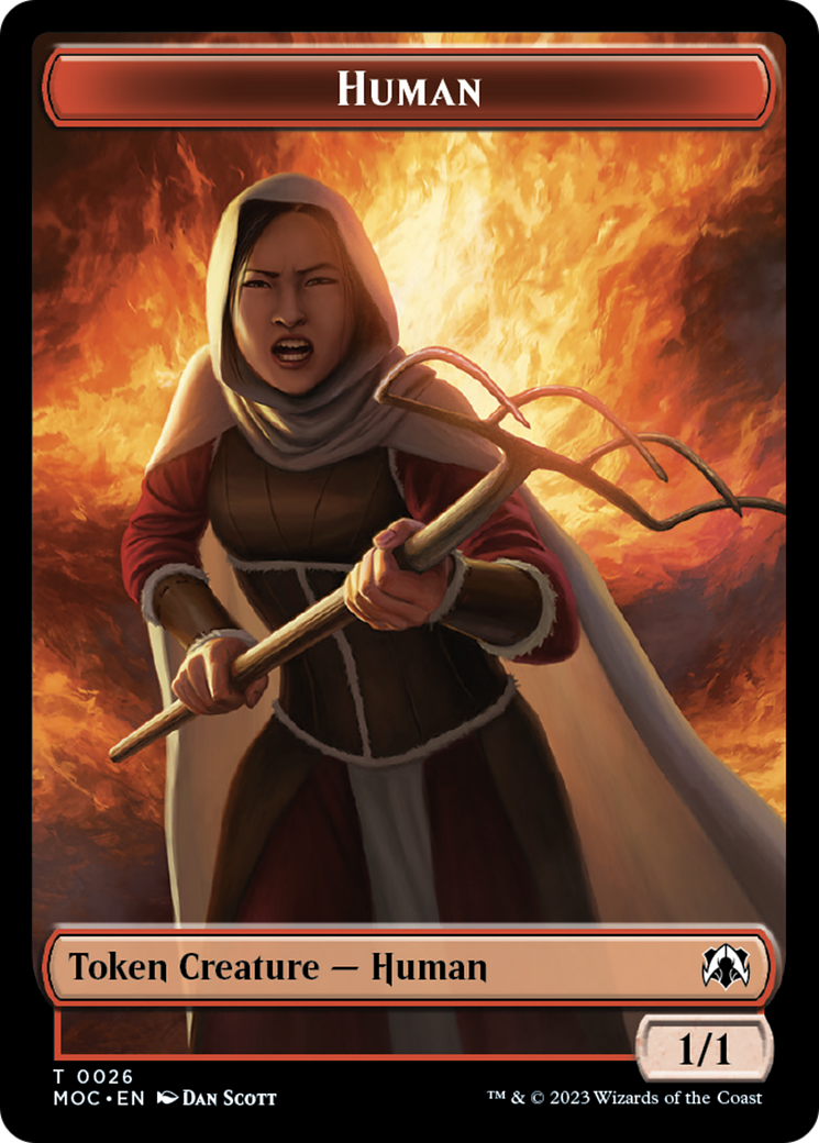 Tentacle // Human (26) Double-Sided Token [March of the Machine Commander Tokens] | Exor Games Bridgewater