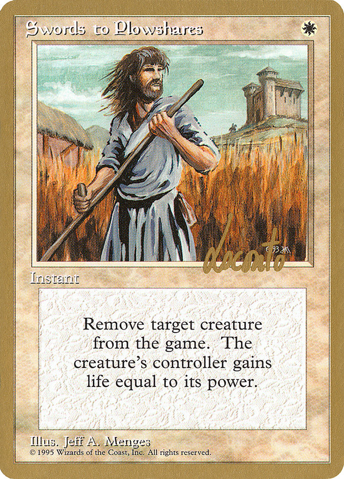 Swords to Plowshares (Michael Loconto) [Pro Tour Collector Set] | Exor Games Bridgewater