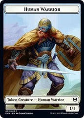 Human Warrior // Spirit Double-sided Token [Kaldheim Tokens] | Exor Games Bridgewater