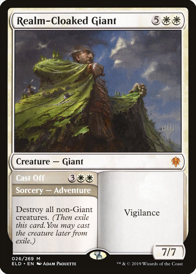 Realm-Cloaked Giant // Cast Off (Promo Pack) [Throne of Eldraine Promos] | Exor Games Bridgewater