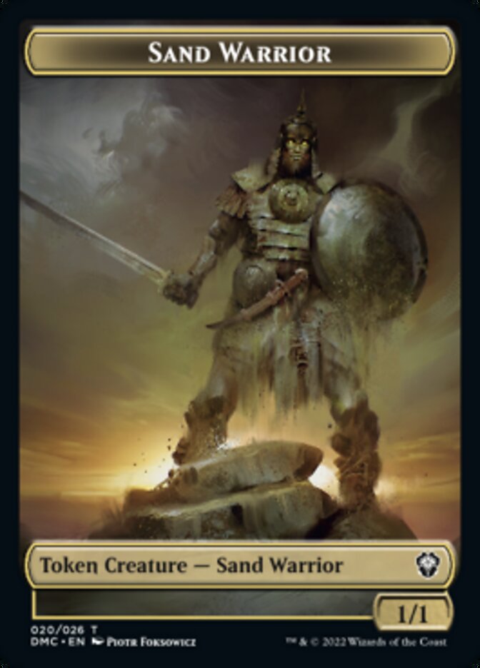 Soldier // Sand Warrior Double-sided Token [Dominaria United Tokens] | Exor Games Bridgewater