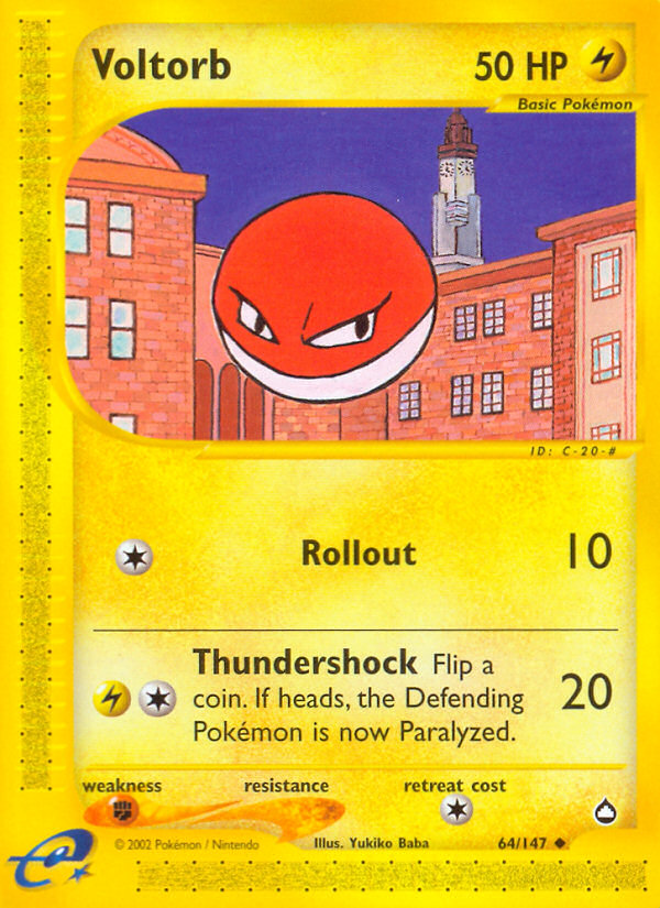 Voltorb (64/147) [Aquapolis] | Exor Games Bridgewater