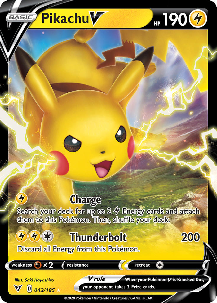 Pikachu V (043/185) [Sword & Shield: Vivid Voltage] | Exor Games Bridgewater