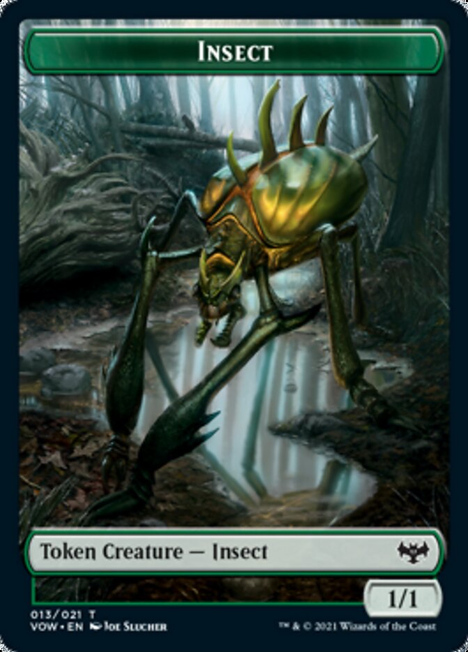 Insect // Spirit Cleric Double-sided Token [Innistrad: Crimson Vow Tokens] | Exor Games Bridgewater