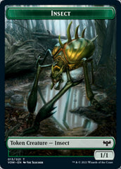 Insect // Spirit Cleric Double-sided Token [Innistrad: Crimson Vow Tokens] | Exor Games Bridgewater