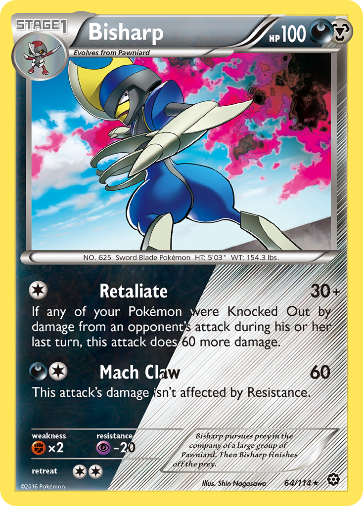 Bisharp (64/114) [XY: Steam Siege] | Exor Games Bridgewater