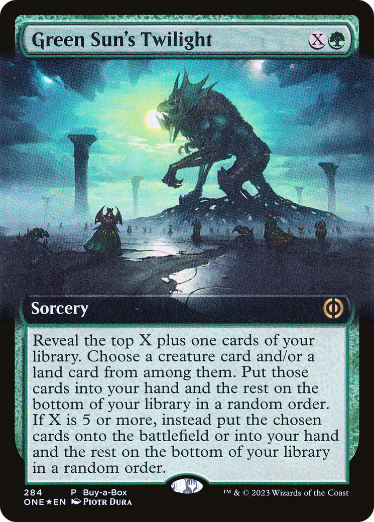 Green Sun's Twilight (Buy-A-Box) (Extended Art) [Phyrexia: All Will Be One] | Exor Games Bridgewater