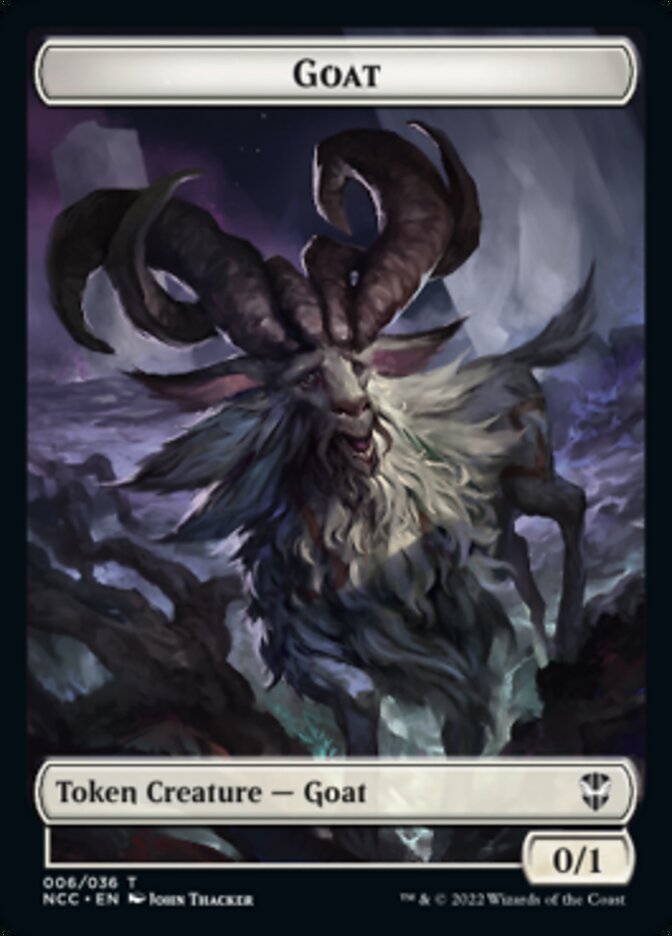 Zombie // Goat Double-sided Token [Streets of New Capenna Commander Tokens] | Exor Games Bridgewater