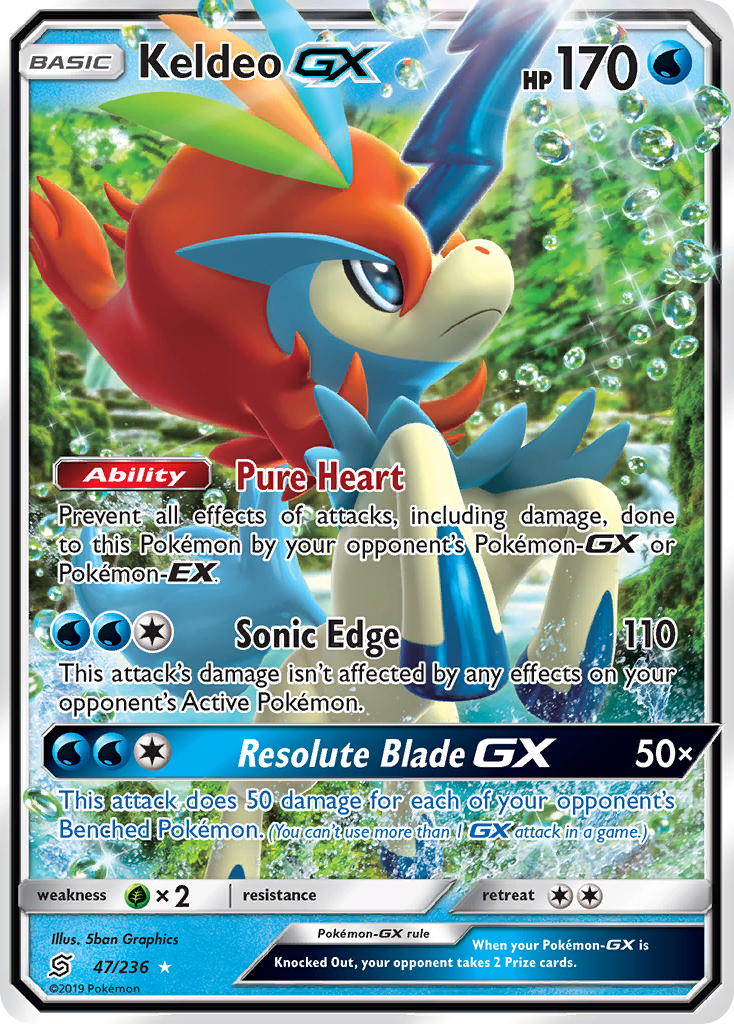 Keldeo GX (47/236) [Sun & Moon: Unified Minds] | Exor Games Bridgewater