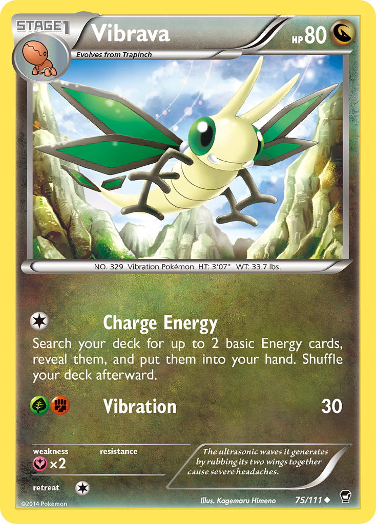 Vibrava (75/111) [XY: Furious Fists] | Exor Games Bridgewater