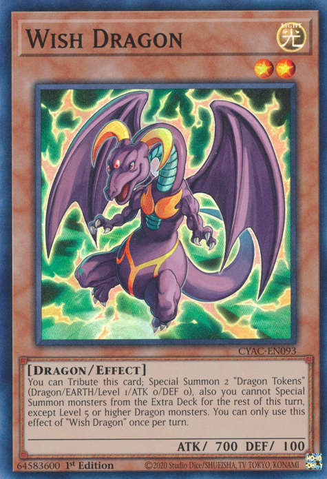 Wish Dragon [CYAC-EN093] Super Rare | Exor Games Bridgewater