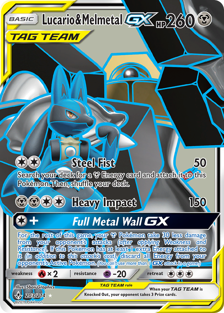 Lucario & Melmetal GX (203/214) [Sun & Moon: Unbroken Bonds] | Exor Games Bridgewater