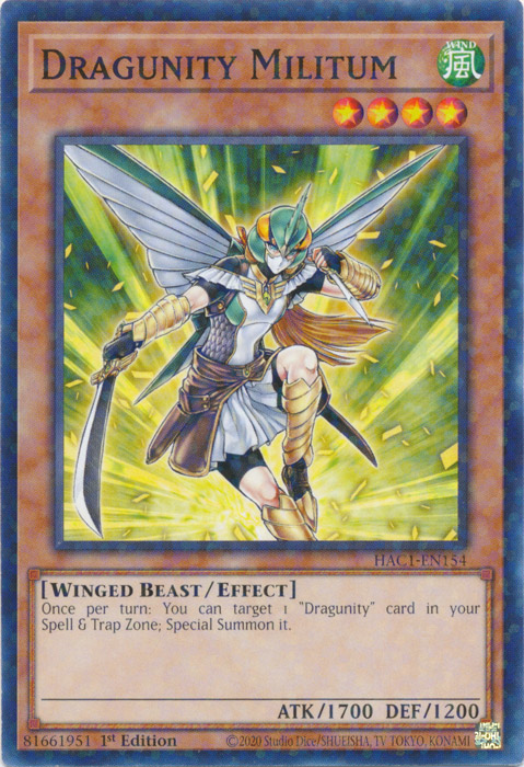 Dragunity Militum (Duel Terminal) [HAC1-EN154] Common | Exor Games Bridgewater