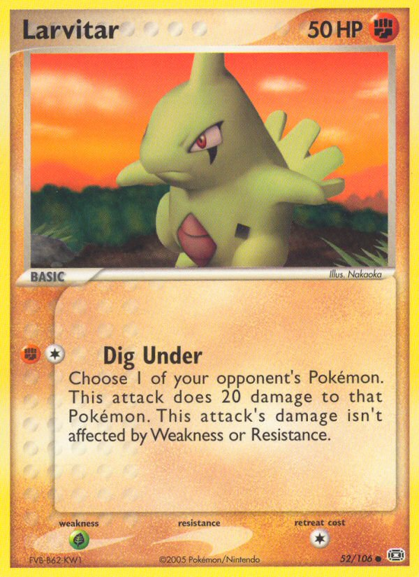 Larvitar (52/106) [EX: Emerald] | Exor Games Bridgewater