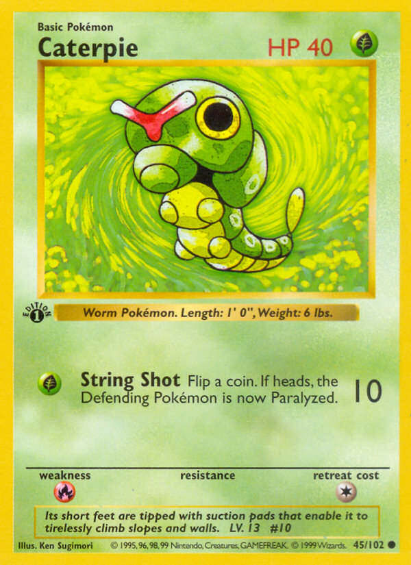 Caterpie (45/102) (Shadowless) [Base Set 1st Edition] | Exor Games Bridgewater