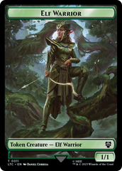 Elf Warrior // Insect Double Sided Token [The Lord of the Rings: Tales of Middle-Earth Commander Tokens] | Exor Games Bridgewater