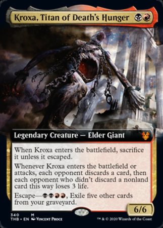 Kroxa, Titan of Death's Hunger (Extended Art) [Theros Beyond Death] | Exor Games Bridgewater