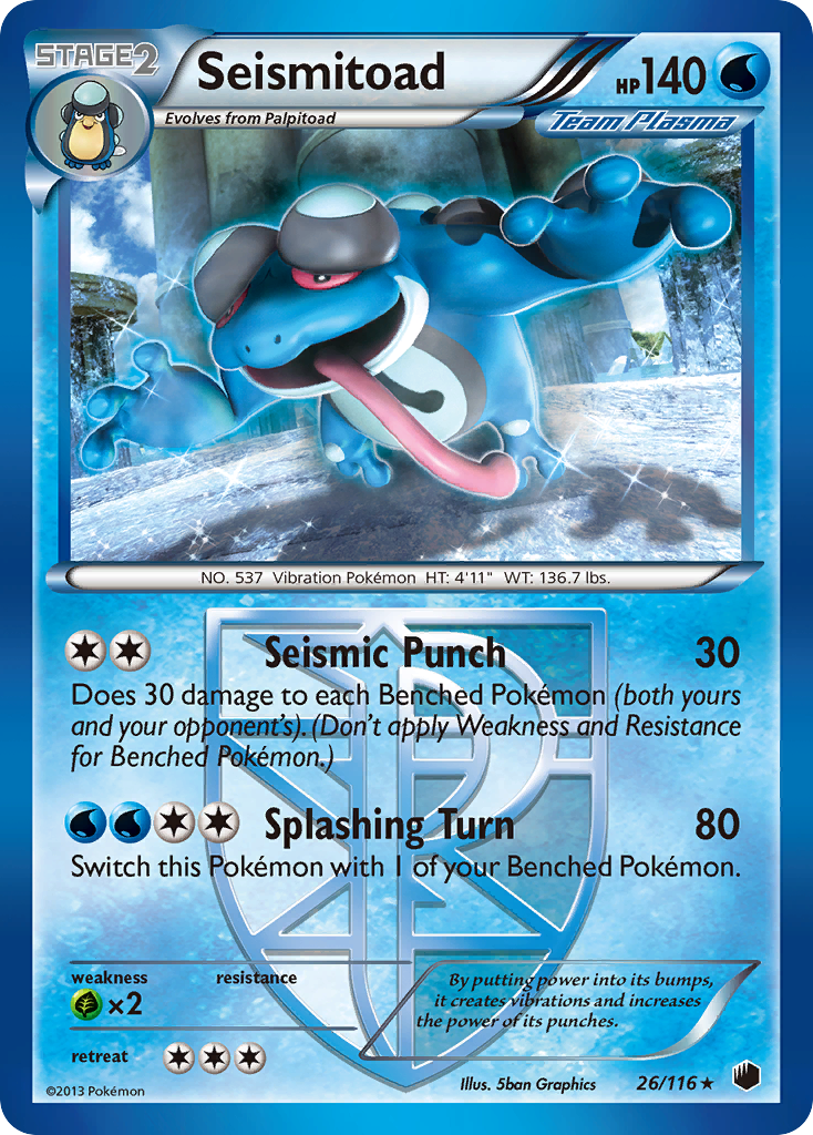 Seismitoad (26/116) [Black & White: Plasma Freeze] | Exor Games Bridgewater