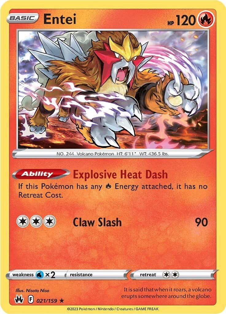 Entei (021/159) [Sword & Shield: Crown Zenith] | Exor Games Bridgewater