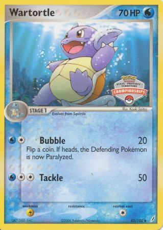 Wartortle (42/100) (States Championship Promo) [EX: Crystal Guardians] | Exor Games Bridgewater