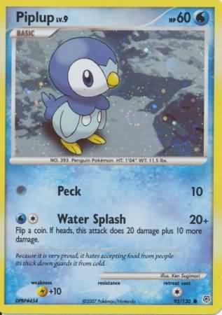 Piplup (93/130) (Cosmos Holo) [Diamond & Pearl: Base Set] | Exor Games Bridgewater