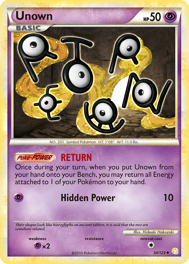 Unown (54/123) [HeartGold & SoulSilver: Base Set] | Exor Games Bridgewater