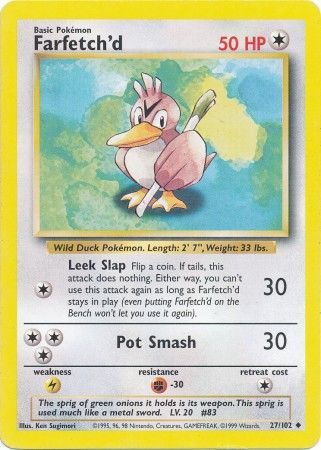 Farfetch'd (27/102) [Base Set Unlimited] | Exor Games Bridgewater