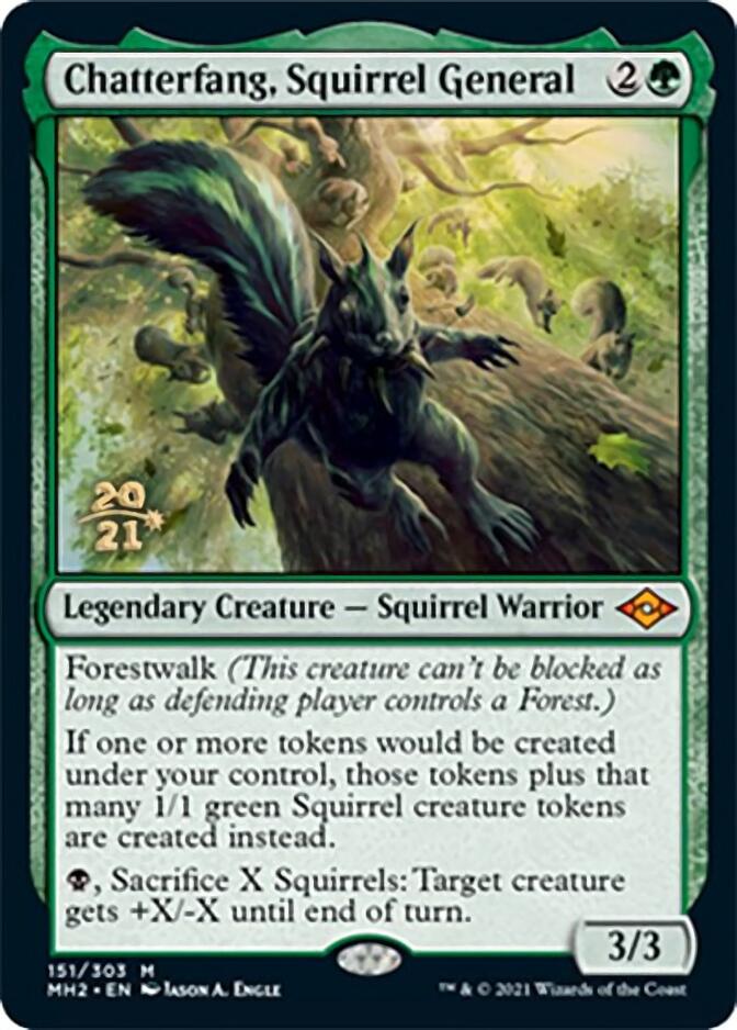 Chatterfang, Squirrel General [Modern Horizons 2 Prerelease Promos] | Exor Games Bridgewater