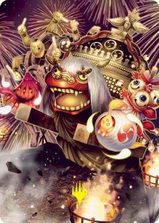 March of Reckless Joy Art Card (Gold-Stamped Signature) [Kamigawa: Neon Dynasty Art Series] | Exor Games Bridgewater