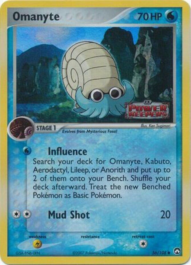 Omanyte (56/108) (Stamped) [EX: Power Keepers] | Exor Games Bridgewater