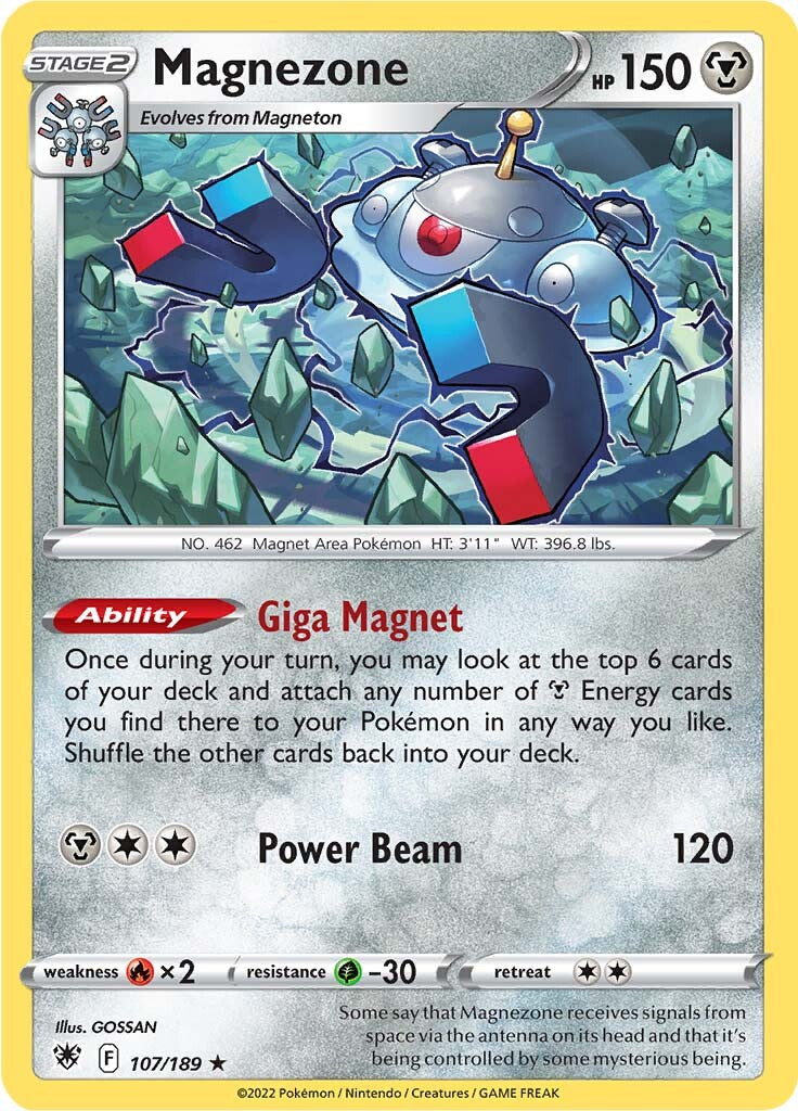 Magnezone (107/189) (Theme Deck Exclusive) [Sword & Shield: Astral Radiance] | Exor Games Bridgewater