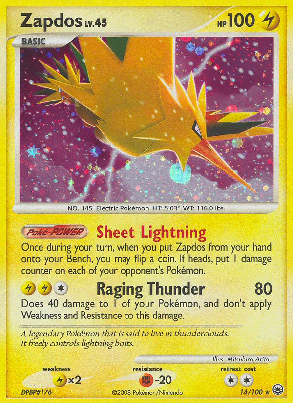 Zapdos (14/100) [Diamond & Pearl: Majestic Dawn] | Exor Games Bridgewater