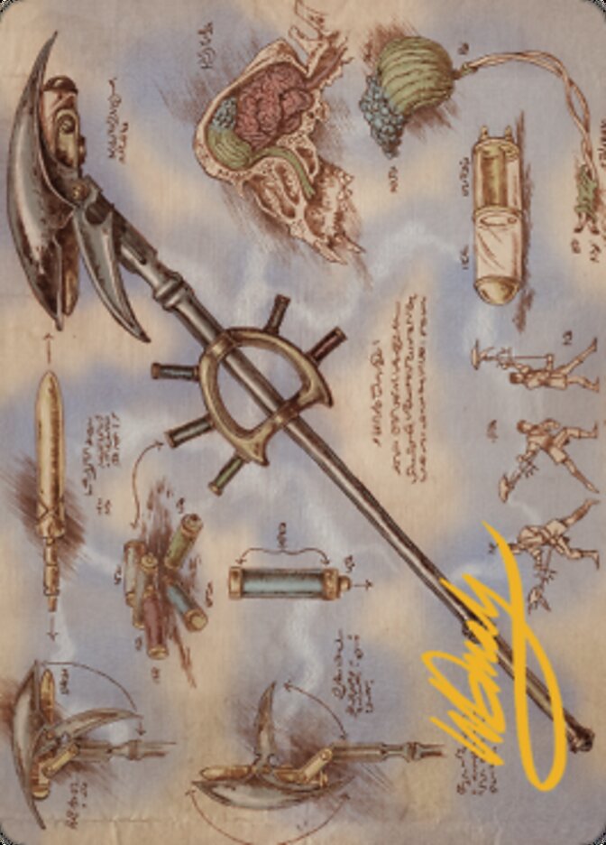 Staff of Domination Art Card (Gold-Stamped Signature) [The Brothers' War Art Series] | Exor Games Bridgewater