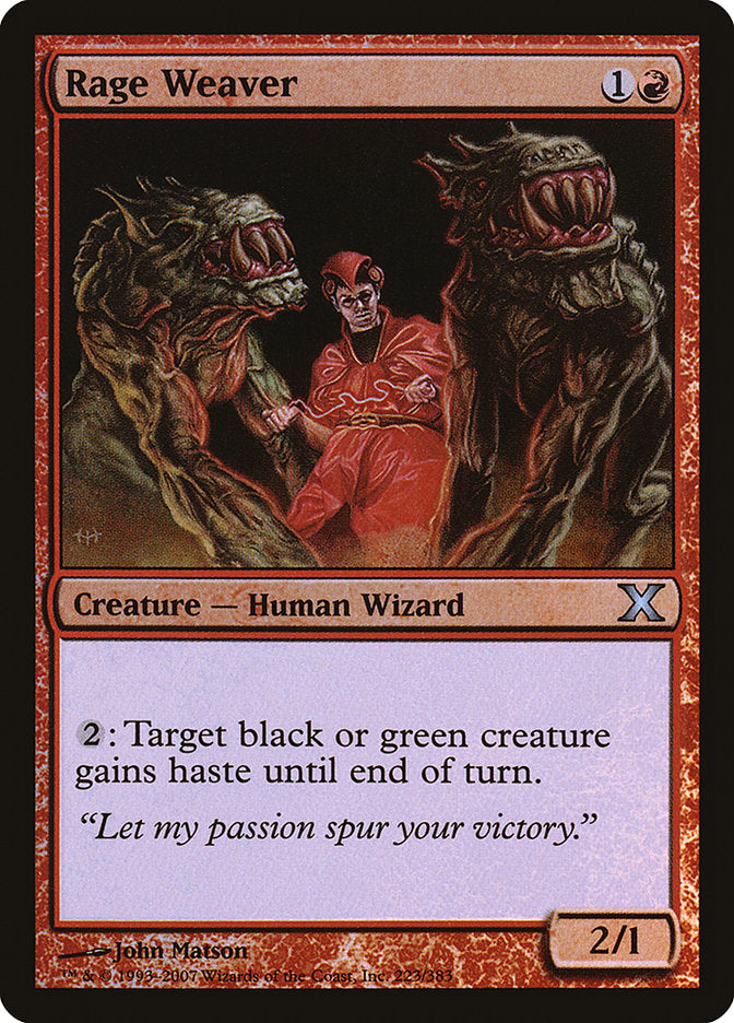 Rage Weaver (Premium Foil) [Tenth Edition] | Exor Games Bridgewater