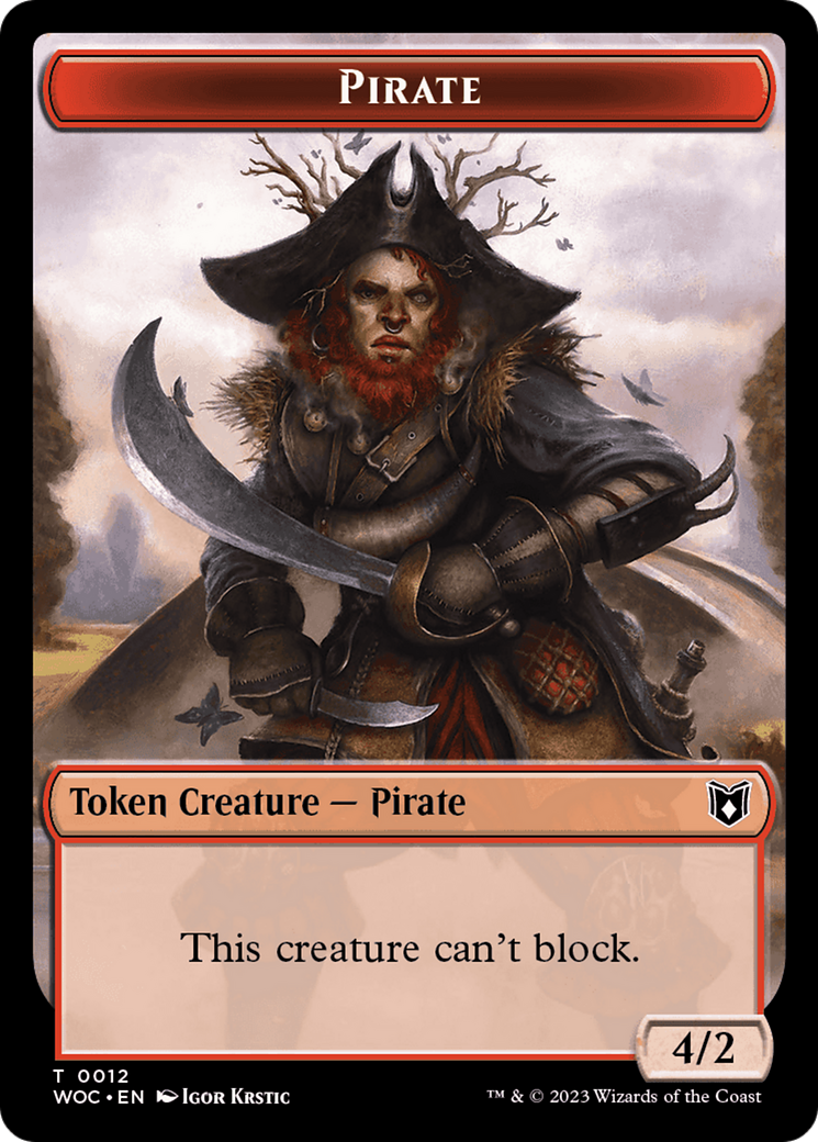 Pirate // Pegasus Double-Sided Token [Wilds of Eldraine Commander Tokens] | Exor Games Bridgewater