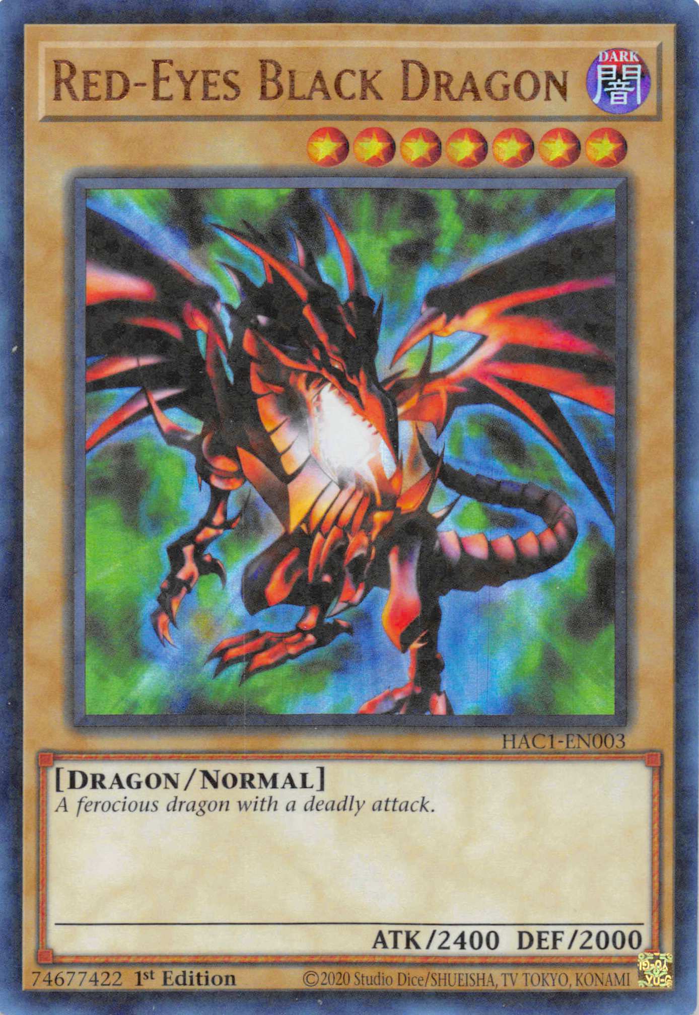 Red-Eyes Black Dragon (Duel Terminal) [HAC1-EN003] Parallel Rare | Exor Games Bridgewater
